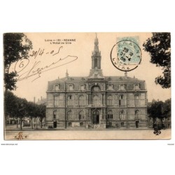 Tarjeta postal circulada roanne lhotel de ville