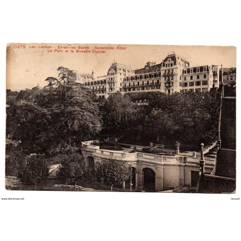 Tarjeta postal evian les bains hotel et parc Tarjeta postal evian les bains hotel et parc
