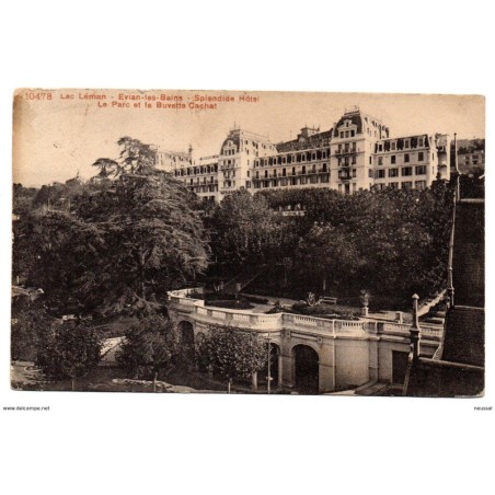 Tarjeta postal evian les bains hotel et parc