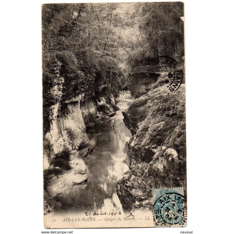 Tarjeta postal circulada gorges du sierroz Tarjeta postal circulada gorges du sierroz