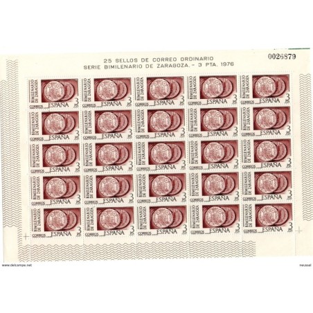 Serie n 231921  en pliego de 25 sellos España