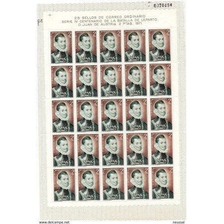 Serie n 20557  en pliego de 25 sellos España