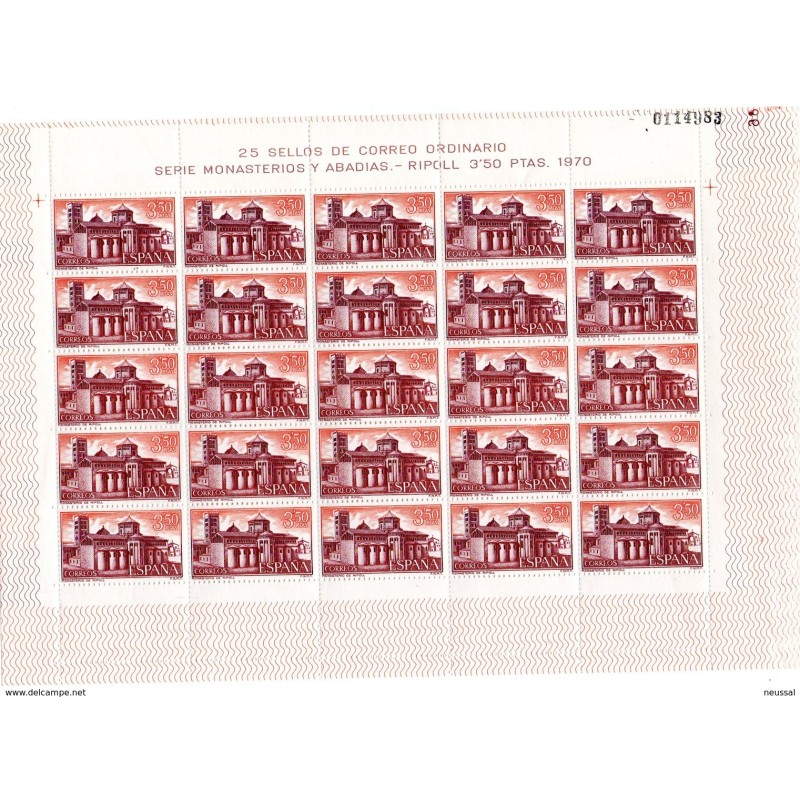 Serie n 20057 en pliego de 25 sellos España Serie n 20057 en pliego de 25 sellos España