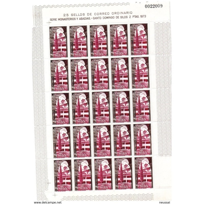 Serie n 215961 en pliego de 25 sellos España Serie n 215961 en pliego de 25 sellos España