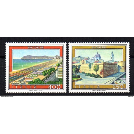 Sellos  n 1583 y 1585   Italia