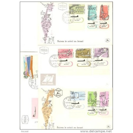 Serie  sobres israel  aereos con bandeleta