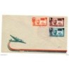 Carta con matasellos  commemorativo en rojo primera emision correo aereo