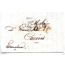Carta prefilatelica  dirigida a Caceres de 1838