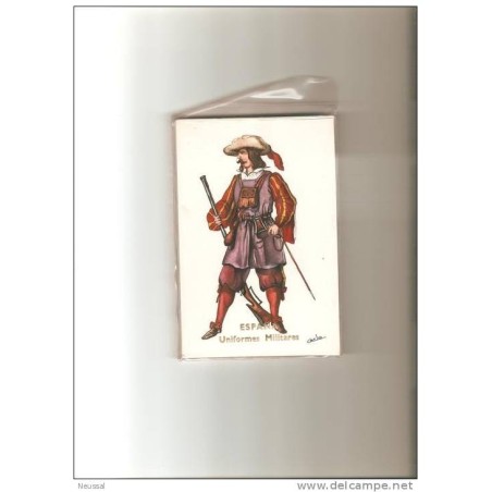 Lote de tarjetas postales de uniformes militares  regimientos españoles