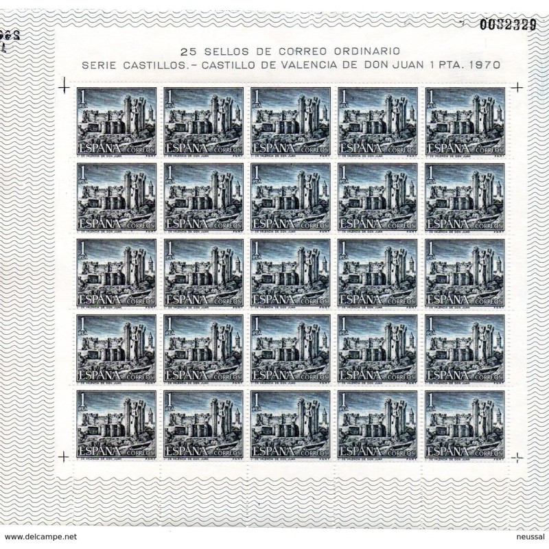 Serie n 197781 en pliego de 25 sellos Serie n 197781 en pliego de 25 sellos