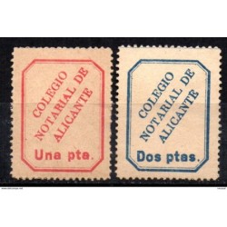Viñetas colegio notarial de alicante  una y dos ptas