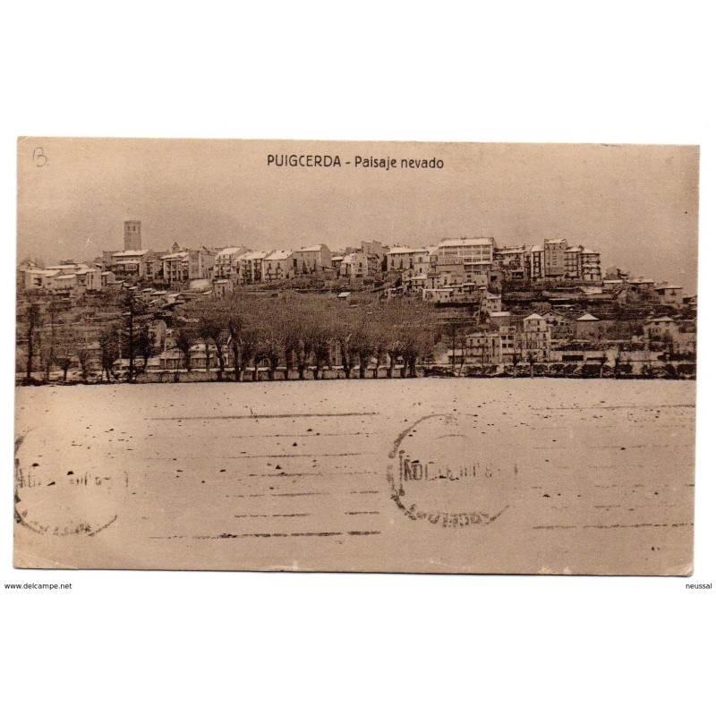 Tarjeta postal circulada de puigcerda paisaje nevado Tarjeta postal circulada de puigcerda paisaje nevado