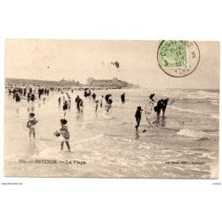 Tarjeta postal circulada de 1911 ostende la plage