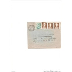 Carta con cuño de geneve suiza por delante y madrid por detras