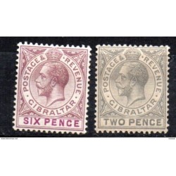 Sellos  n 65 y 67   gibraltar
