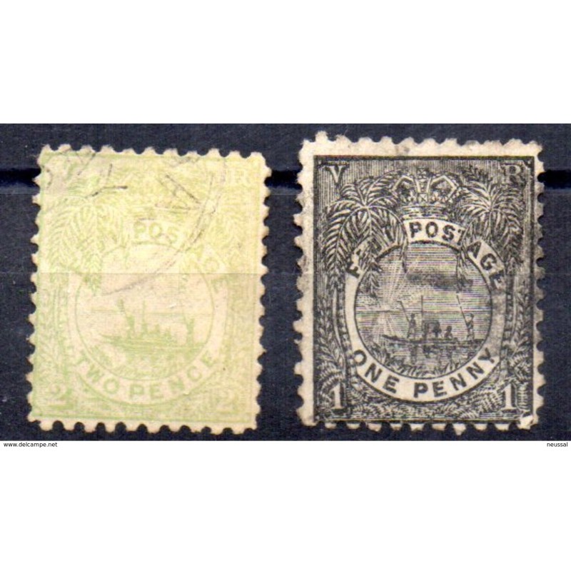Sellos n 41 y 43 Fiji Sellos n 41 y 43 Fiji