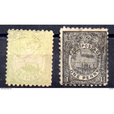 Sellos  n 41 y 43  Fiji