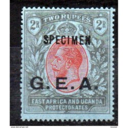 Sello con  sobrecarga specimen  Africa oriental britanica