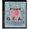 Sello con  sobrecarga specimen  Africa oriental britanica