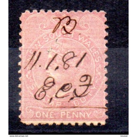Sello  fiscal new south wales one penny