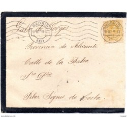 Carta con matasellos en rodilla de 1919
