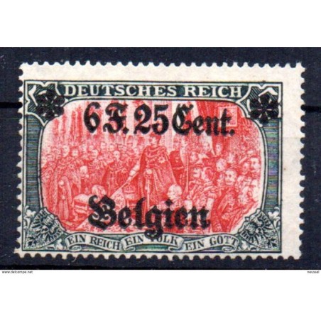 Sello n 25  belgica ocupacion alemana