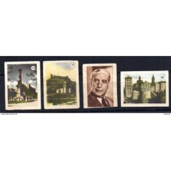 4 cromos diferentes con publicidad por detras