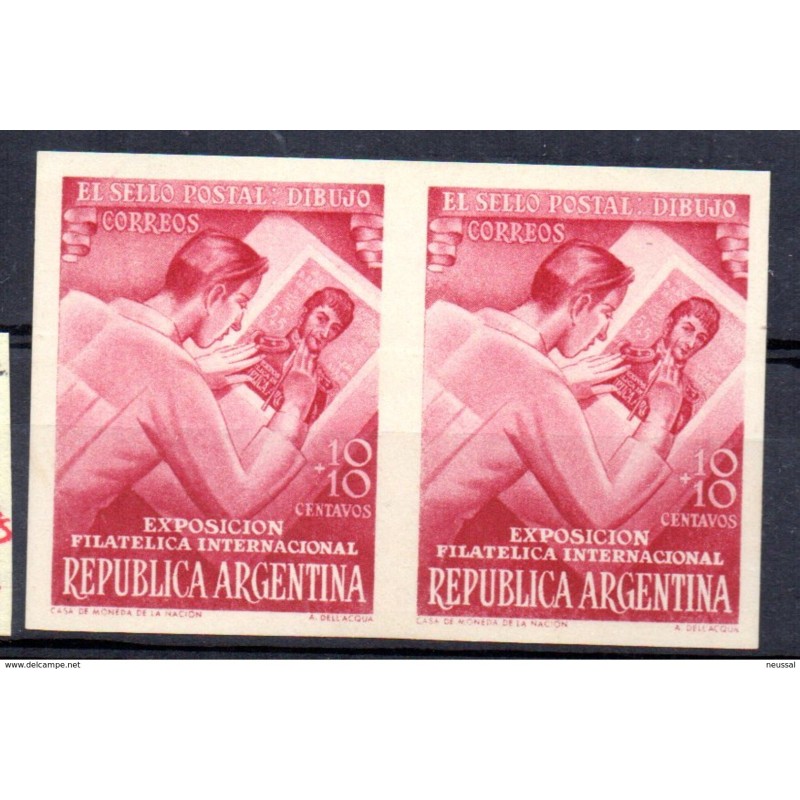 Pareja de sellos n 510 sin dentar Argentina Pareja de sellos n 510 sin dentar Argentina