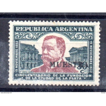 Sello n 358  Muestra en negro  Argentina