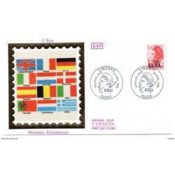 Sobre de primer dia francia de 1988 Ecu