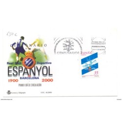 Sobre de primer dia  Español club de futbol de 2000