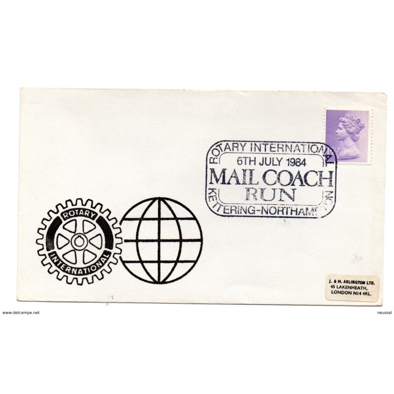 Carta con matasellos commemorativo rotary internacional de 1984 kettring Carta con matasellos commemorativo rotary internacional de 1984 kettring