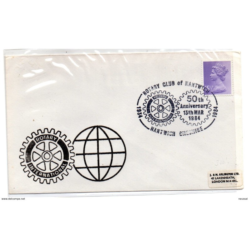Carta con matasellos commemorativo rotary internacional de 1984 nantwich Carta con matasellos commemorativo rotary internacional de 1984 nantwich