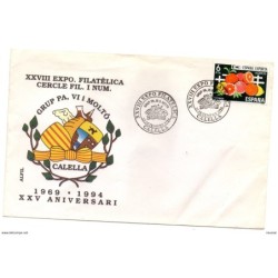 Carta con matasellos expofilatelica calella 1994