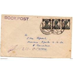 Carta con matasellos 1951 book post  India