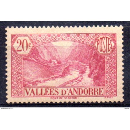 Sello  n 30  Andorra