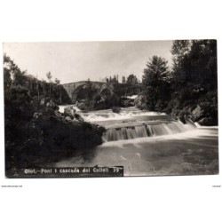 Tarjeta postal de olot pont i cascada del collell circulada 1954