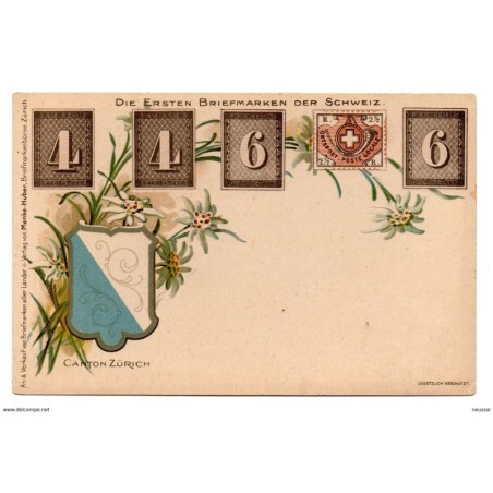 Tarjeta postal  canton zurich