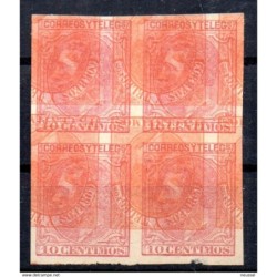 Sello n 192 en bloque de 4 con variedad