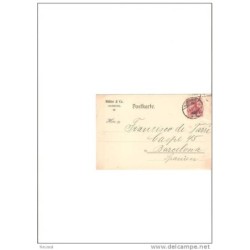 Tarjeta con cuño  hamburgo 1907