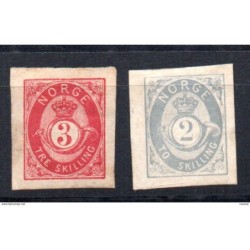 2 sellos sin dentar noruega sin catalogar