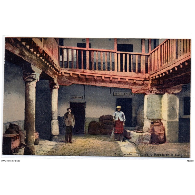 Tarjeta postal toledo Patio de la posada de la sangre Tarjeta postal toledo Patio de la posada de la sangre