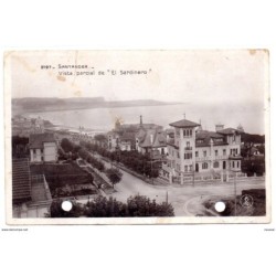 Tarjeta postal santander vista parcial de el sardinero