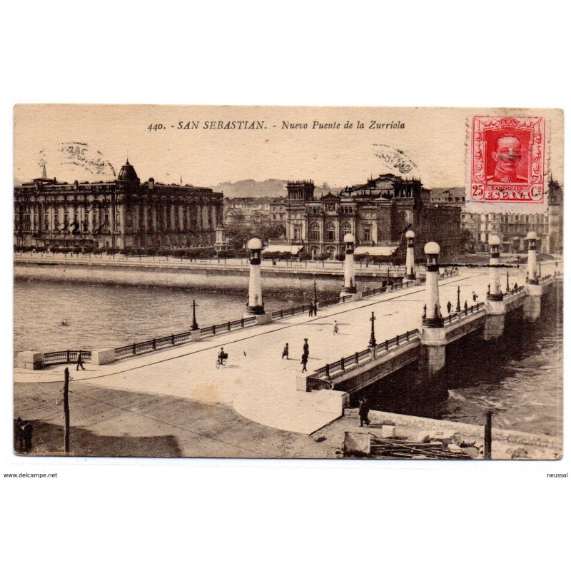 Tarjeta postal san sebastian nuevo puente de la zurriola Tarjeta postal san sebastian nuevo puente de la zurriola