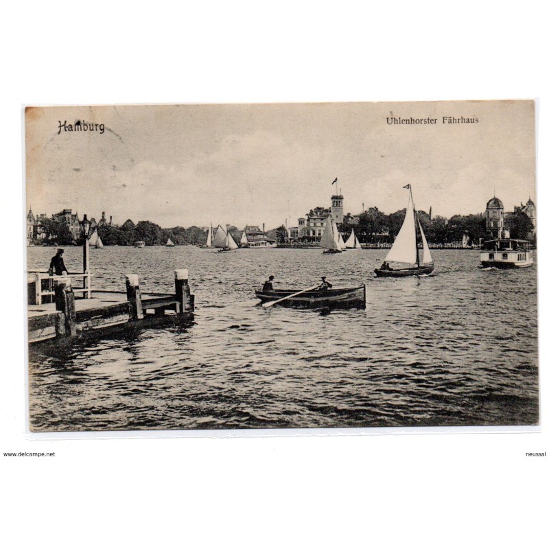 Tarjeta postal de hamburgo 1908