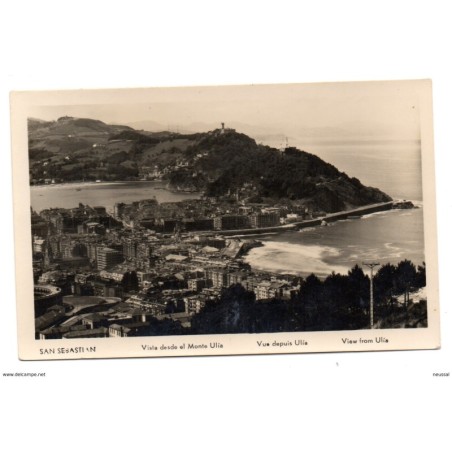 Tarjeta postal de san sebastian vista desde el monte ulia