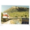 Tarjeta postal centenario ferrocarril alicantedenia con sello personalizado