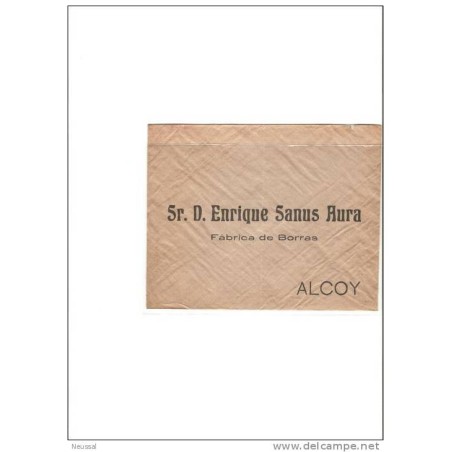 Carta con publicidad alcoy fabrica de borras