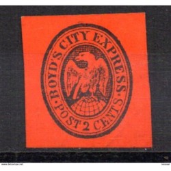 Sello de EEUU boyds city express 2 cents
