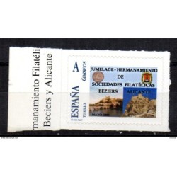 Sello personalizado  sociedad filatelica beziers alicante